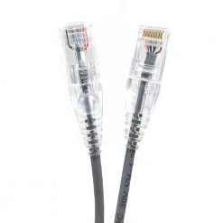 50 ft. 28AWG Ultra Slim CAT6 RJ45 Unshielded Twisted Pair Patch Cable, Gray by Micro Connectors, Inc