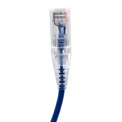 100 ft. 28 AWG Ultra Slim CAT6 RJ45 Unshielded Twisted Pair Patch Cable, Blue by Micro Connectors, Inc -Revo Shop micro connectors inc ethernet cables e08 100bl slim 44 1000