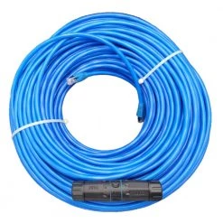 200 ft. CAT6 Outdoor-Rated Shielded Ethernet Cable Kit with Waterproof Coupler in Blue by Micro Connectors, Inc