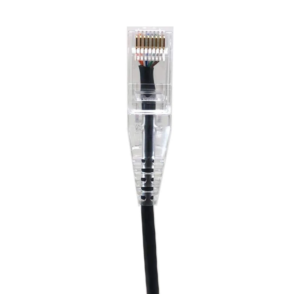 1 ft. Black CAT 6A 10 Gbps UTP 28 AWG Ultra Slim Ethernet Cable (5-Pack) by Micro Connectors, Inc 3 1 ft. Black CAT 6A 10 Gbps UTP 28 AWG Ultra Slim Ethernet Cable (5-Pack) by Micro Connectors, Inc - Image 3
