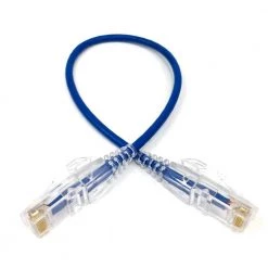1 ft. Cat 6 Amp 28 AWG Ultra Slim Patch Cable, Blue (5-Pack) by Micro Connectors, Inc -Revo Shop micro connectors inc ethernet cables e09 001bl sl5 44 1000