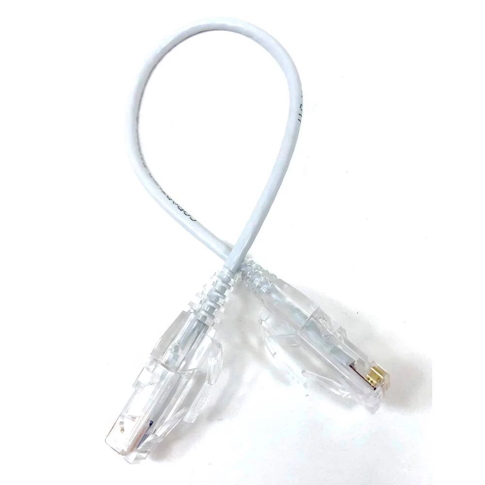 1 ft. CAT 6A 10 Gbps UTP 28 AWG Ultra Slim Ethernet Cable, White (5-Pack) by Micro Connectors, Inc 2 1 ft. CAT 6A 10 Gbps UTP 28 AWG Ultra Slim Ethernet Cable, White (5-Pack) by Micro Connectors, Inc - Image 2