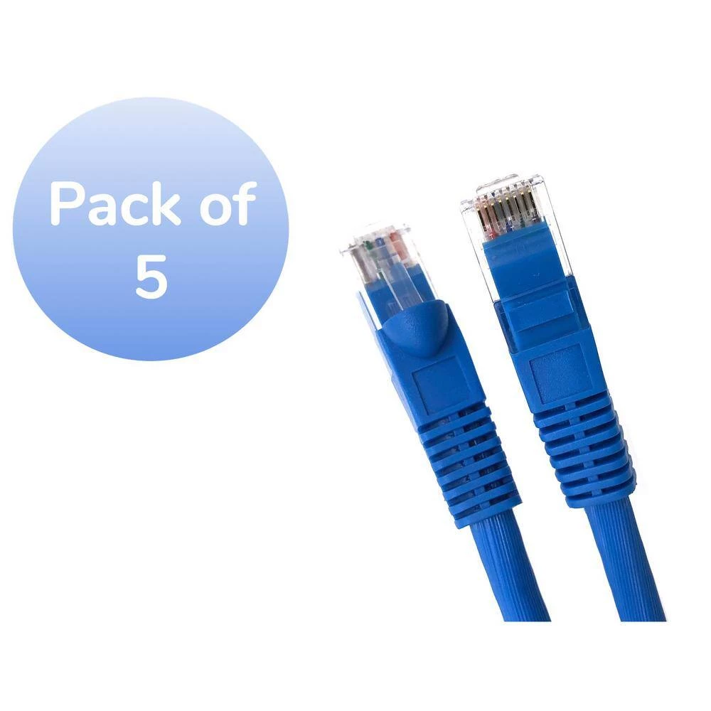 Cat 6A 14 ft. 10GB Patch Cable, Blue (5 per Box) by Micro Connectors, Inc 4 Cat 6A 14 ft. 10GB Patch Cable, Blue (5 per Box) by Micro Connectors, Inc - Image 4