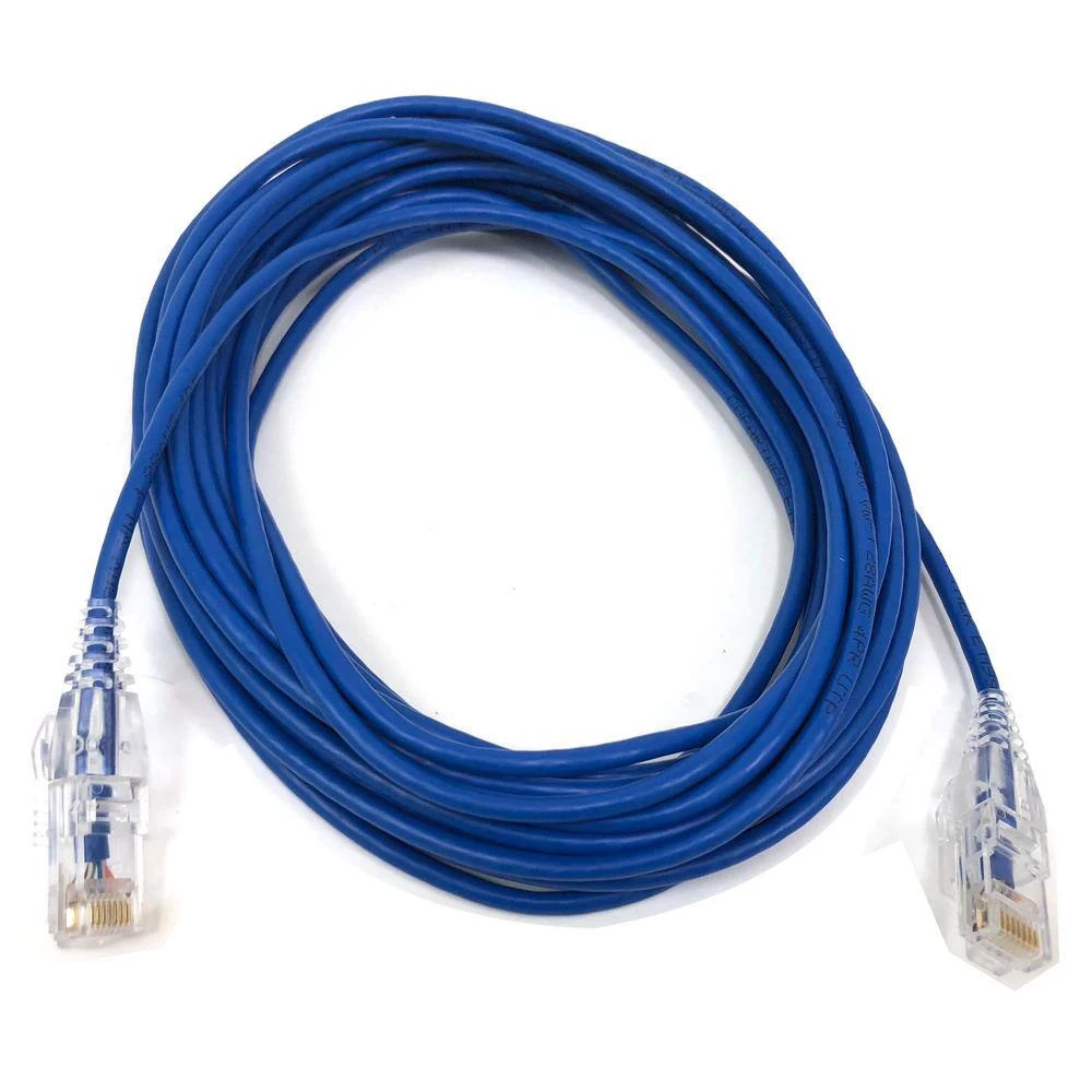 14 ft. Cat 6 Amp 28 AWG Ultra Slim Patch Cable, Blue by Micro Connectors, Inc 5 14 ft. Cat 6 Amp 28 AWG Ultra Slim Patch Cable, Blue by Micro Connectors, Inc - Image 5
