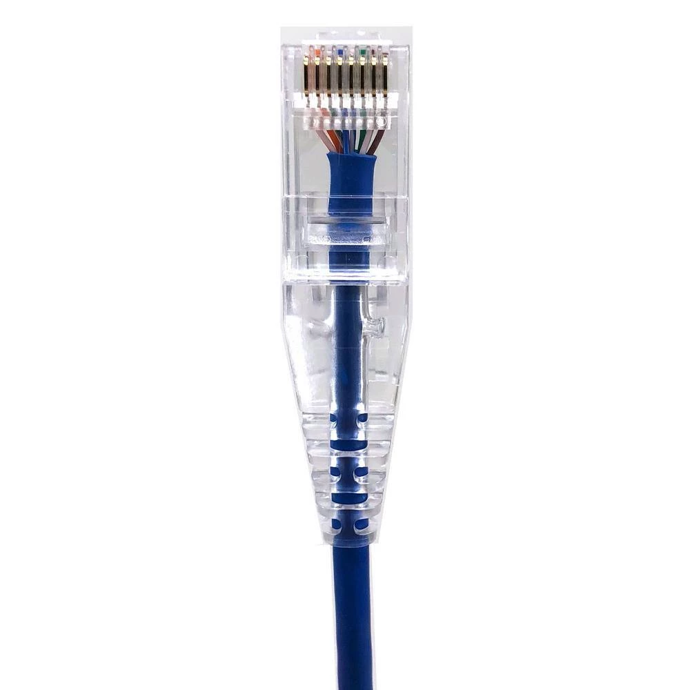 14 ft. Cat 6 Amp 28 AWG Ultra Slim Patch Cable, Blue by Micro Connectors, Inc 3 14 ft. Cat 6 Amp 28 AWG Ultra Slim Patch Cable, Blue by Micro Connectors, Inc - Image 3