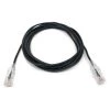 15 ft. CAT 6A 10 Gbps UTP 28 AWG Ultra Slim Ethernet Cable, Black by Micro Connectors, Inc