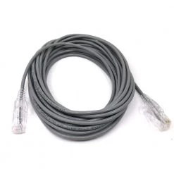 25 ft. CAT 6A 10 Gbps UTP 28 AWG Ultra Slim Ethernet Cable, Gray by Micro Connectors, Inc