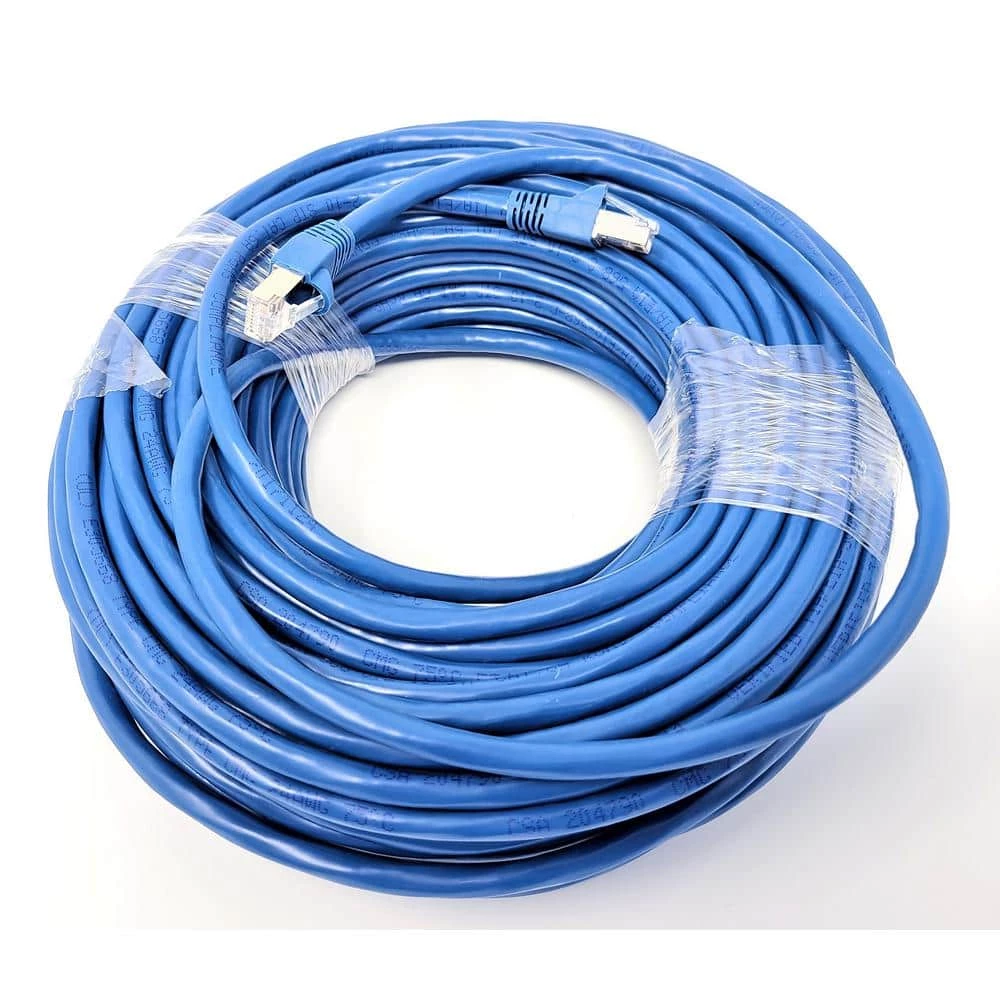 100 ft. CAT 6 A 10G Shielded STP Patch Cable, Blue by Micro Connectors, Inc 1 100 ft. CAT 6 A 10G Shielded STP Patch Cable, Blue by Micro Connectors, Inc