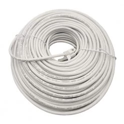 100 ft. CAT6A Industrial Outdoor-Rated Shielded Ethernet 26AWG Cable-White by Micro Connectors, Inc