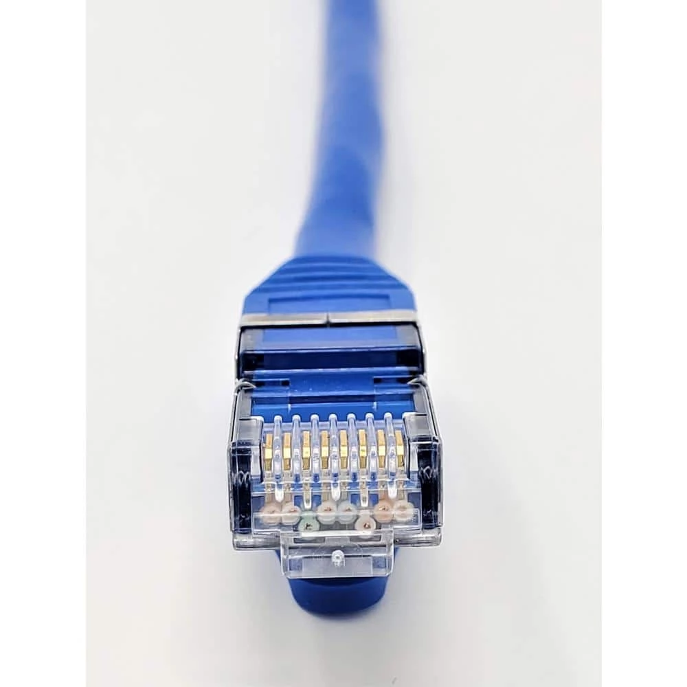 1 ft. CAT 7 SFTP Double Shielded RJ45 Snagless Ethernet Cable, Blue (5-Pack) by Micro Connectors, Inc 3 1 ft. CAT 7 SFTP Double Shielded RJ45 Snagless Ethernet Cable, Blue (5-Pack) by Micro Connectors, Inc - Image 3