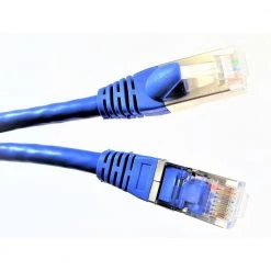 1 ft. CAT 7 SFTP Double Shielded RJ45 Snagless Ethernet Cable, Blue (5-Pack) by Micro Connectors, Inc
