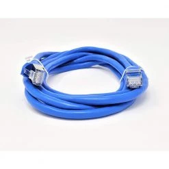 10 ft. CAT 7 SFTP 26AWG Double Shielded RJ45 Snagless Ethernet Cable, Blue by Micro Connectors, Inc