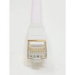 75 ft. Cat 7 Shielded RJ45 Flat Patch 32 AWG Cable with Cable Clips, White by Micro Connectors, Inc -Revo Shop micro connectors inc ethernet cables e11 075fl w 1f 1000