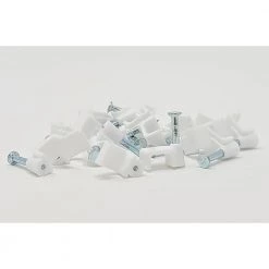 75 ft. Cat 7 Shielded RJ45 Flat Patch 32 AWG Cable with Cable Clips, White by Micro Connectors, Inc -Revo Shop micro connectors inc ethernet cables e11 075fl w fa 1000