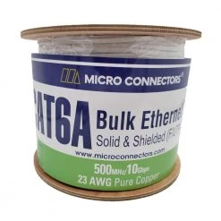 500 ft. CAT 6A Solid and Shielded (F/UTP) CMR Riser Bulk White Ethernet Cable by Micro Connectors, Inc 9 500 ft. CAT 6A Solid and Shielded (F/UTP) CMR Riser Bulk White Ethernet Cable by Micro Connectors, Inc -Revo Shop micro connectors inc ethernet cables tr4 570srwh 500 44 1000