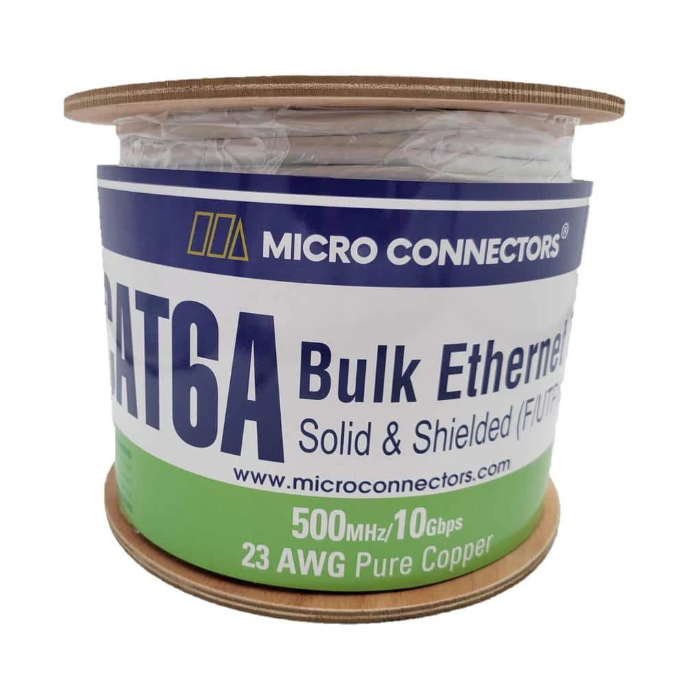 500 ft. CAT 6A Solid and Shielded (F/UTP) CMR Riser Bulk White Ethernet Cable by Micro Connectors, Inc 5 500 ft. CAT 6A Solid and Shielded (F/UTP) CMR Riser Bulk White Ethernet Cable by Micro Connectors, Inc - Image 5