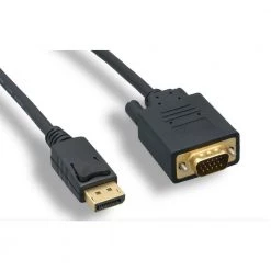 15 ft. DisplayPort To VGA Cable with Latch by Micro Connectors, Inc