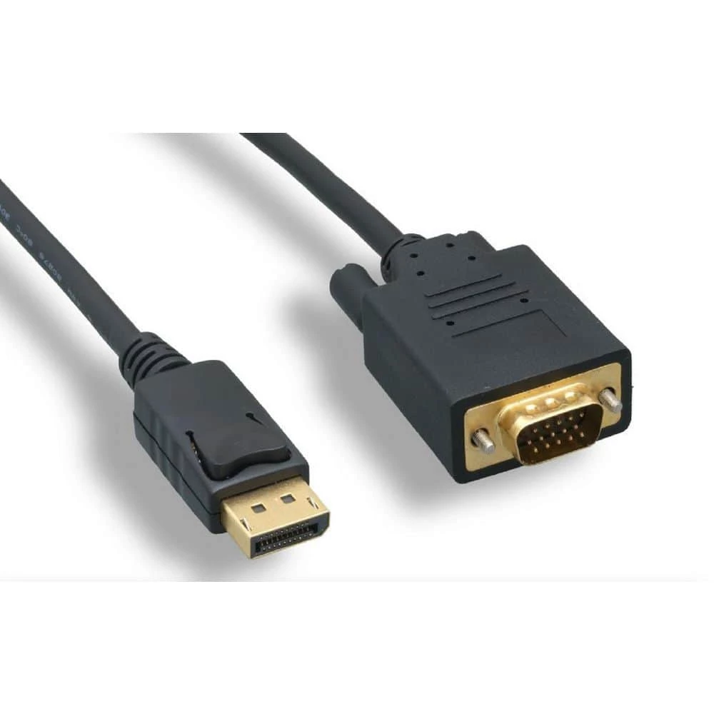 3 ft. DisplayPort to VGA Cable with Latch by Micro Connectors, Inc 1 3 ft. DisplayPort to VGA Cable with Latch by Micro Connectors, Inc