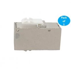 CAT 6A Shielded RJ45 Inline Keystone Coupler (5-Pack) by Micro Connectors, Inc -Revo Shop micro connectors inc network cable testers c20 110l6asky 5 1f 1000