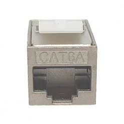 CAT 6A Shielded RJ45 Inline Keystone Coupler (5-Pack) by Micro Connectors, Inc