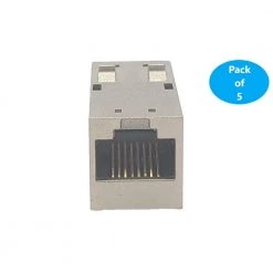 CAT 6A Shielded RJ45 Inline Keystone Coupler (5-Pack) by Micro Connectors, Inc -Revo Shop micro connectors inc network cable testers c20 110l6asky 5 fa 1000