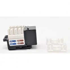 Cat6 Punch Down Keystone in Jack/Black (10-Pack) by Micro Connectors, Inc -Revo Shop micro connectors inc network cable testers frt 840b 10 44 1000