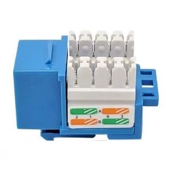 CAT 6 Punch Down Keystone in Jack/Blue (10-Pack) by Micro Connectors, Inc -Revo Shop micro connectors inc network cable testers frt 840bl 10 4f 1000