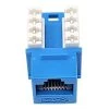 CAT 6 Punch Down Keystone in Jack/Blue (10-Pack) by Micro Connectors, Inc