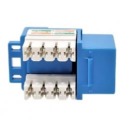 CAT 6 Punch Down Keystone in Jack/Blue (10-Pack) by Micro Connectors, Inc -Revo Shop micro connectors inc network cable testers frt 840bl 10 fa 1000