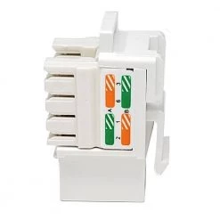 CAT 6 Punch Down Keystone in Jack/White (10-Pack) by Micro Connectors, Inc -Revo Shop micro connectors inc network cable testers frt 840w 10 44 1000
