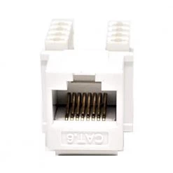 CAT 6 Punch Down Keystone in Jack/White (10-Pack) by Micro Connectors, Inc