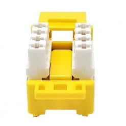 CAT 6 Punch Down Keystone in Jack/Yellow (10-Pack) by Micro Connectors, Inc -Revo Shop micro connectors inc network cable testers frt 840y 10 44 1000