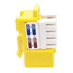 CAT 6 Punch Down Keystone in Jack/Yellow (10-Pack) by Micro Connectors, Inc -Revo Shop micro connectors inc network cable testers frt 840y 10 4f 1000