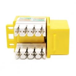 CAT 6 Punch Down Keystone in Jack/Yellow (10-Pack) by Micro Connectors, Inc -Revo Shop micro connectors inc network cable testers frt 840y 10 fa 1000