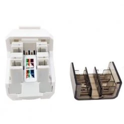CAT 6A Punch Down Keystone in Jack/White (10-Pack) by Micro Connectors, Inc -Revo Shop micro connectors inc network cable testers frt 860w 10 4f 1000