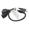14 in. 1-to-3 Heavy-Duty 14 AWG Power Cord Splitter (NEMA 5-15P to NEMA 5-15R x 3) by Micro Connectors, Inc