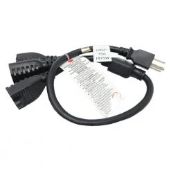 14 in. 1-to-3 Heavy-Duty 14 AWG Power Cord Splitter (NEMA 5-15P to NEMA 5-15R x 3) by Micro Connectors, Inc