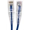 1 ft. 28AWG Ultra Slim CAT 6 Patch Cables, Blue (5 per Box) by Micro Connectors, Inc
