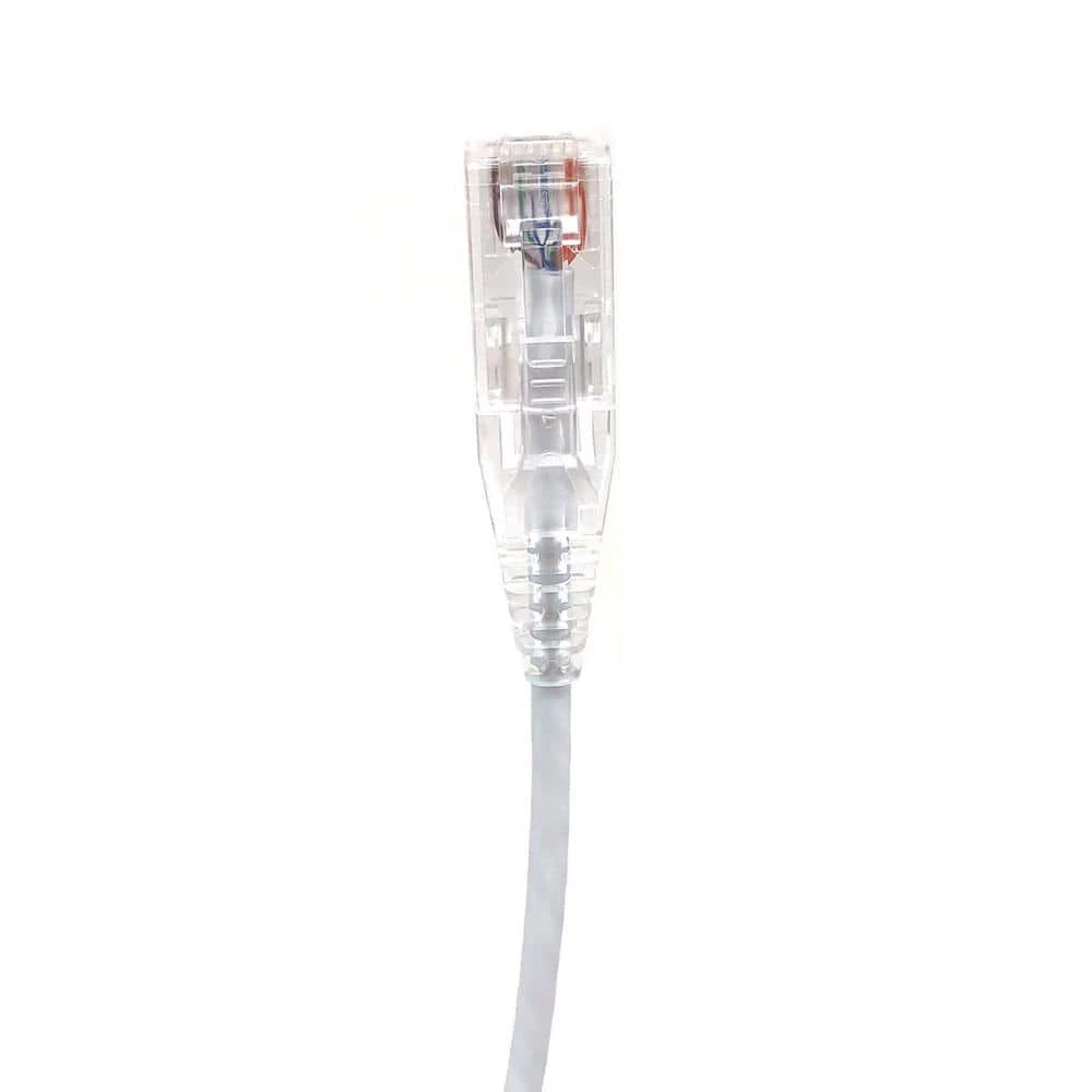 1 ft. 28AWG Ultra Slim CAT 6 Patch Cables, White (5 per Box) by Micro Connectors, Inc 4 1 ft. 28AWG Ultra Slim CAT 6 Patch Cables, White (5 per Box) by Micro Connectors, Inc - Image 4