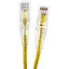 1 ft. 28AWG Ultra Slim CAT 6 Patch Cables, Yellow (5 per Box) by Micro Connectors, Inc