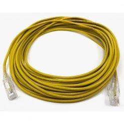 3 ft. 28AWG Ultra Slim CAT 6 Patch Cables, Yellow (5 per Box) by Micro Connectors, Inc