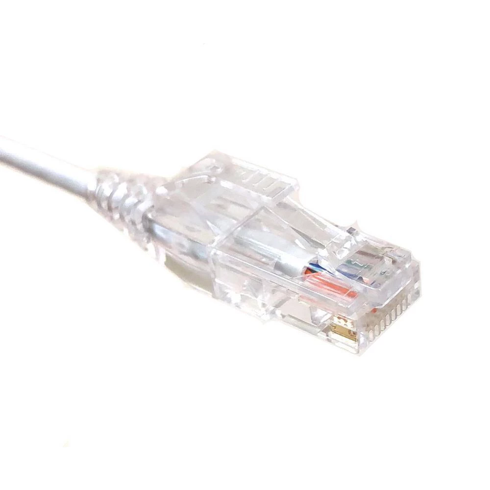10 ft. 28AWG Ultra Slim CAT 6 Patch Cables, White (5 per Box) by Micro Connectors, Inc 3 10 ft. 28AWG Ultra Slim CAT 6 Patch Cables, White (5 per Box) by Micro Connectors, Inc - Image 3