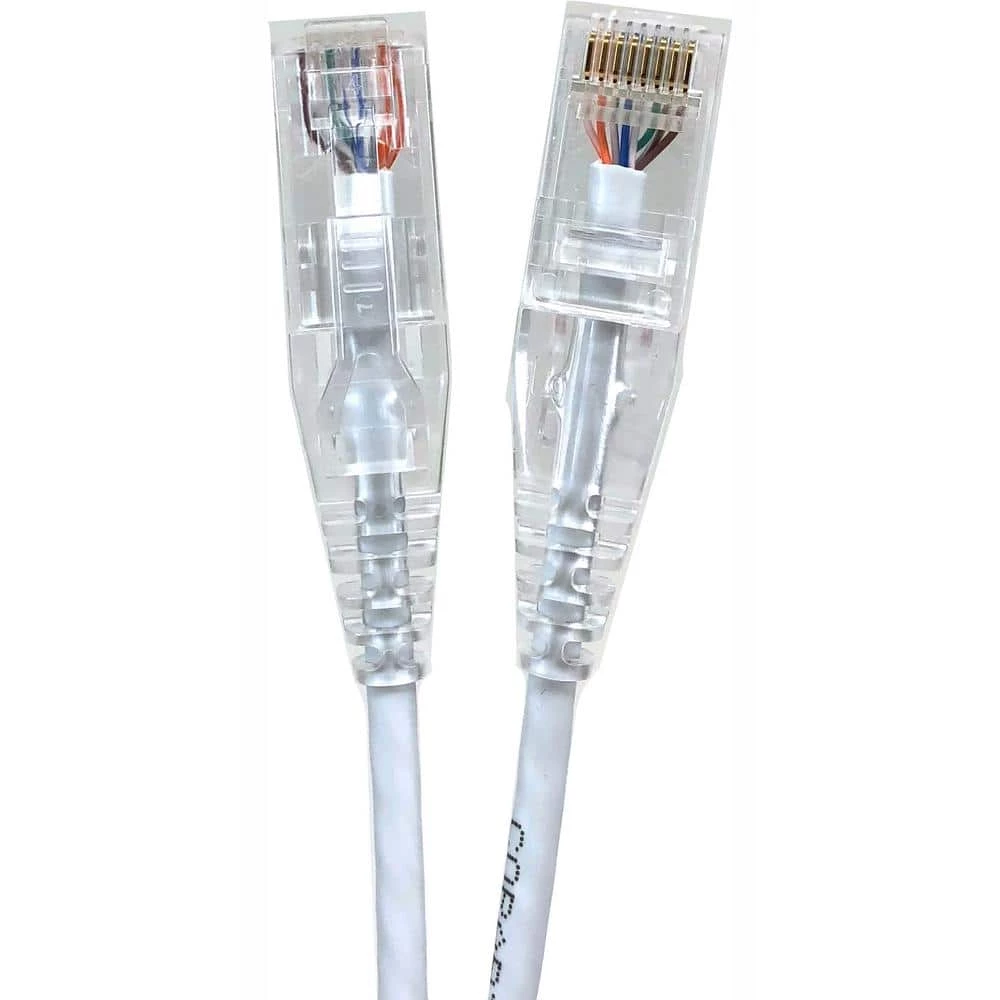10 ft. 28AWG Ultra Slim CAT 6 Patch Cables, White (5 per Box) by Micro Connectors, Inc 1 10 ft. 28AWG Ultra Slim CAT 6 Patch Cables, White (5 per Box) by Micro Connectors, Inc
