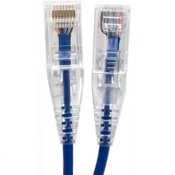 14 ft. 28AWG Ultra Slim CAT 6 Patch Cables, Blue (5 per Box) by Micro Connectors, Inc