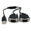 USB to Dual Serial DB9 Adapter Windows 10/Win 8/7/XP/Vista/Mac by Micro Connectors, Inc