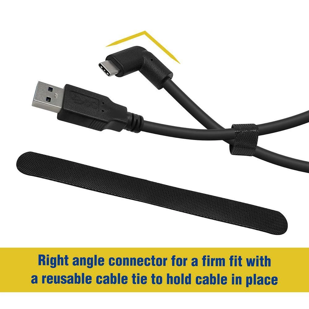 Micro Connectors 16 ft. USB 3.2 Gen 1 Right Angle C to A Cable for Quest Link by Micro Connectors, Inc 3 Micro Connectors 16 ft. USB 3.2 Gen 1 Right Angle C to A Cable for Quest Link by Micro Connectors, Inc - Image 3