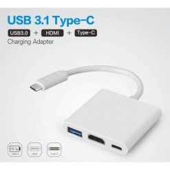 USB-C to HDMI/USB A 3.0/USB-C Multiport Adapter by Micro Connectors, Inc -Revo Shop micro connectors inc usb cables usb31 uchdmiu3 1f 1000