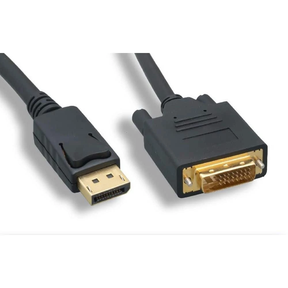 3 ft. DisplayPort To DVI Cable with Latch by Micro Connectors, Inc 1 3 ft. DisplayPort To DVI Cable with Latch by Micro Connectors, Inc