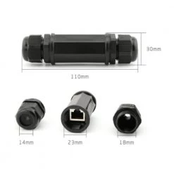 RJ45 Female to Female Waterproof IP 67 Outdoor Coupler by Revo -Revo Shop revo security camera cables onc 1 1f 1000