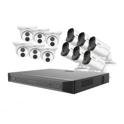 Ultra HD Audio Capable 16-Channel 5MP 4TB NVR Surveillance System with 12 Indoor/Outdoor Cameras by Revo